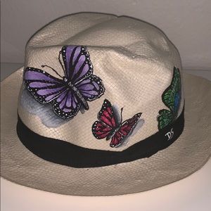 butterfly hat (hand-painted)